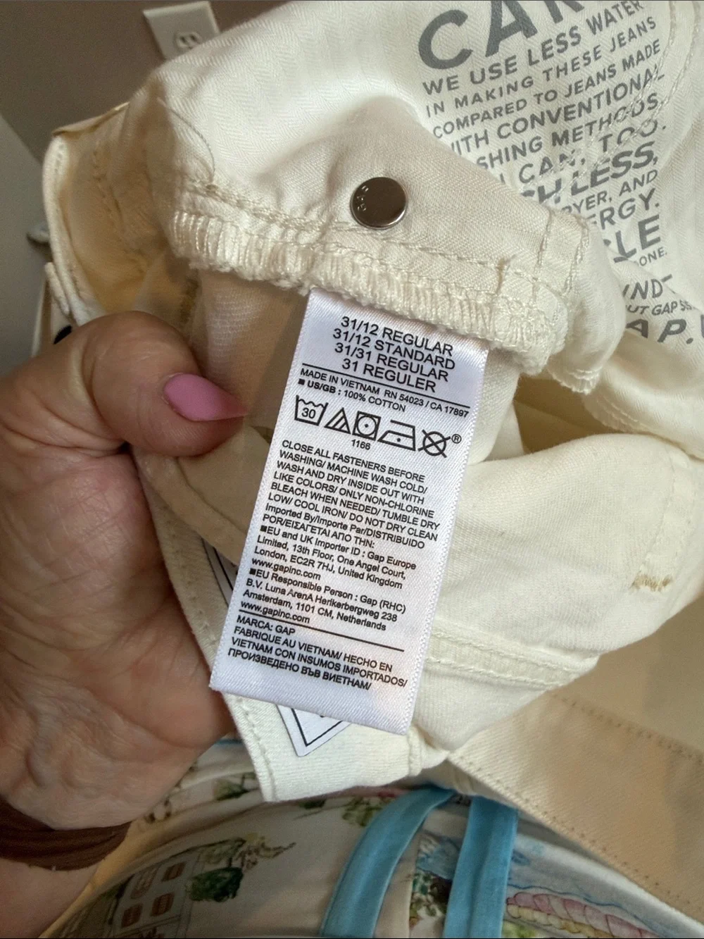 GAP Women Barrel Straight Leg Jeans in Off-White - Picture 10 of 11